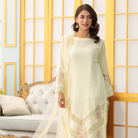 Doria Lawn Embroidered Ensemble