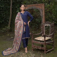 Raw Silk Suit and Embroidered Shawl
